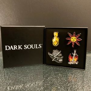 Loot Crate Exclusive-August 2018 Edition-Dark Souls 8-Bit Pin Set of Four-Enamel